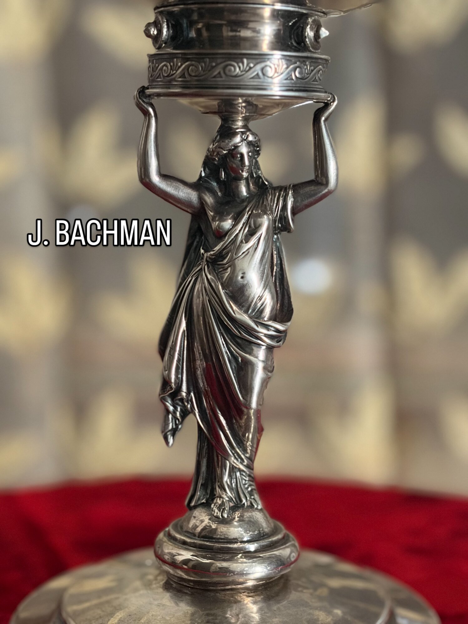 Gorham Sterling Figural Compote, 1904, view 4