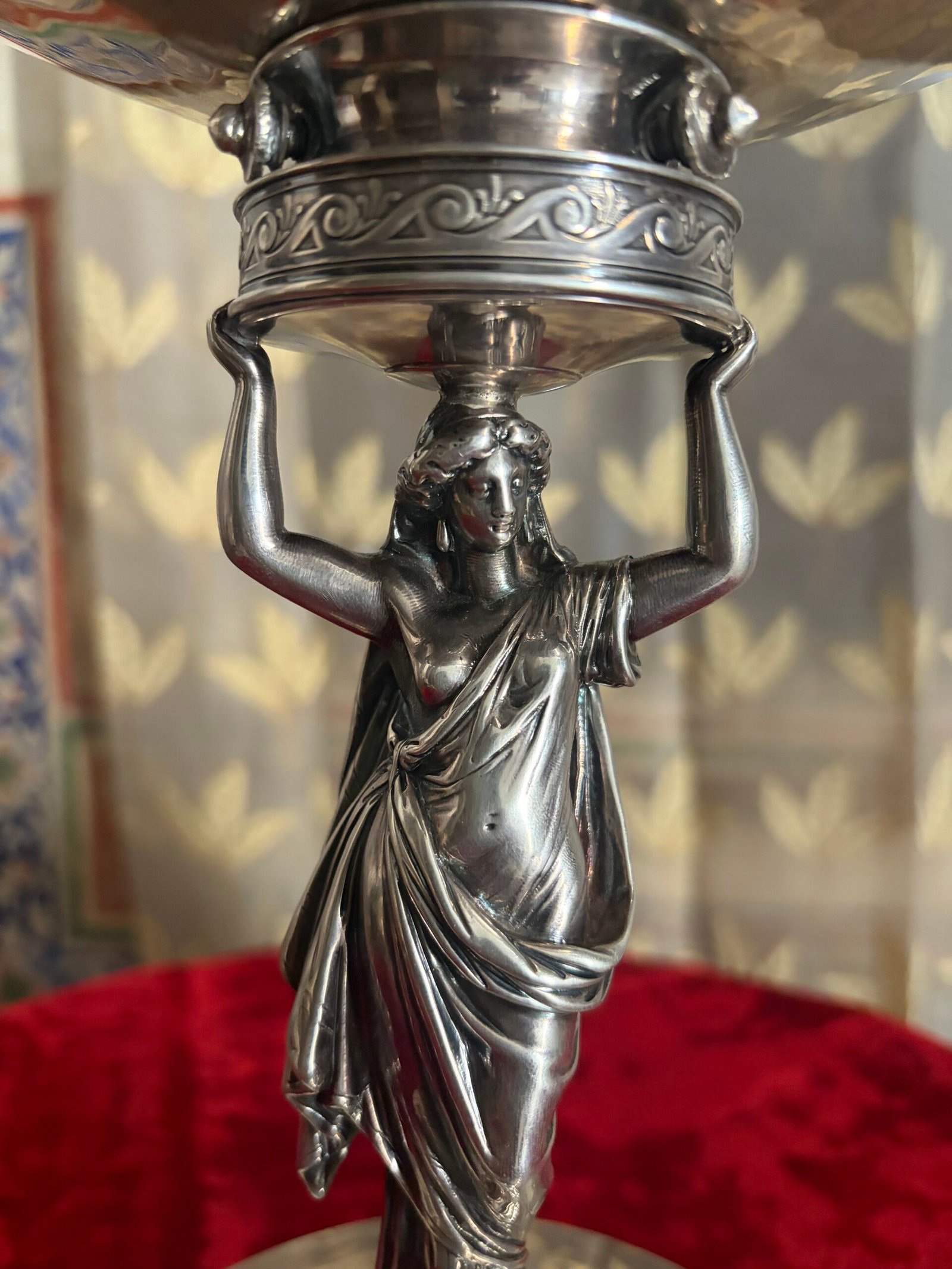 Gorham Sterling Figural Compote, 1904, view 3