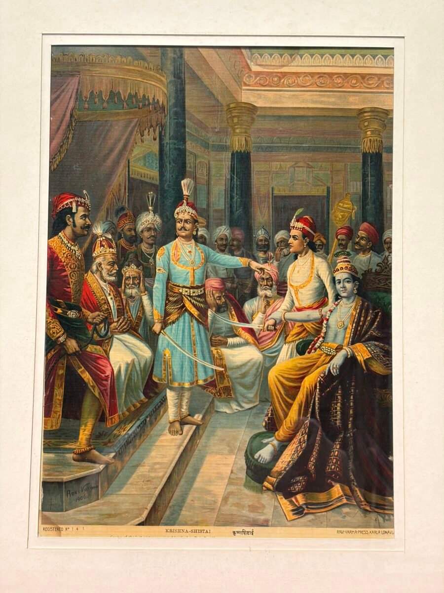 Krishna Shishtai, a Ravi Varma oleograph