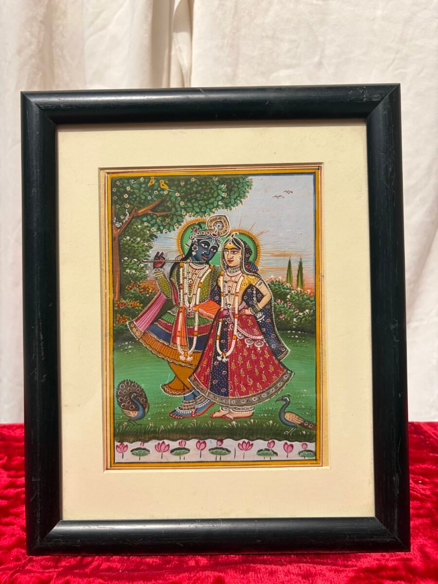 Radha and Krishna — Framed Miniature