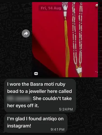 Photo and message shared by the customer